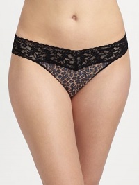 Signature plus-size panty, now in a sexy leopard print with contrast trim, designed to fit and flatter.Fits higher on the hips Flattering v-waistband Trim: 90% nylon/10% spandex Nylon; hand wash Made in USA