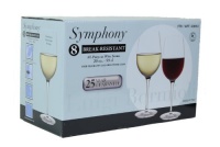 Luigi Bormioli Break-Resistant 8-All Purpose Wine Stems / Wine Glasses (20 oz size each)