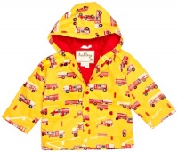 Hatley Boys 2-7 Children Fire Trucks Rain Coat, Yellow, 6