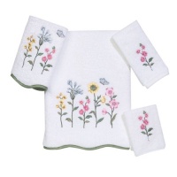 Avanti Premier Country Floral 4-Piece Towel Set, White