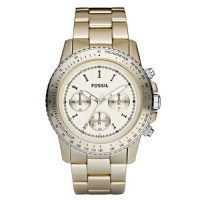 Fossil Women's CH2708 Quartz Chronograph Aluminum Golden Dial Watch