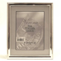 Lawrence Frames Metal Picture Frame Silver-Plate with Delicate Beading, 8 by 10-Inch