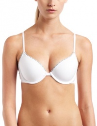 ck one Women's Cotton T-shirt Bra, White, 34A