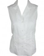 Jones New York Collection Womens Sleeveless Button Front Top