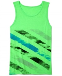 Your summer style is all set with this vibrant graphic tank from Univibe.