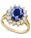 Victoria Townsend for Macy's Sapphire with White Topaz Ring Size 8