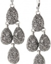 Kenneth Cole New York Urban Marcasite Pave Teardrop Chandelier Drop Earrings