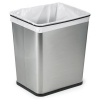 Polder 1410-47 Under-Counter 7-Gallon Square Trash Can, Brushed Stainless Steel