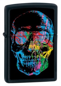 Zippo Lighter Skull, Black Matte