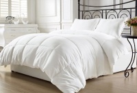 Chezmoi Collection White Goose Down Alternative Comforter, King with Corner Tab