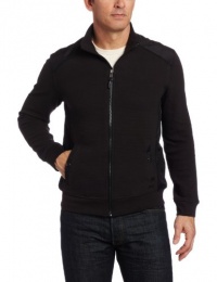 Calvin Klein Sportswear Men's Long Sleeve Full Zip Mixed Media Ottoman Mock Neck