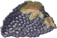 Certified International Wine Cellar 3-D Grape Platter 16-1/2-Inch by 12-3/4-Inch