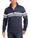 Nautica Men's Meadow Cove 1/4 Zip Stripe Shirt