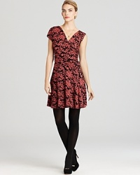 A warmly printed Plenty by Tracy Reese dress for autumn occasions by day or night.