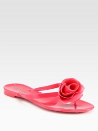 A dimensional rose feminizes this casual PVC staple from tip to toe. PVC upperPVC liningRubber solePadded insoleMade in Italy