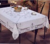 Vinyl Lace Betenburg Design Tablecloth Size: 72 W x 54 D, Color: White