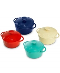 The perfect complement to your favorite Fiesta Dinnerware, this dutch oven moves from kitchen to table with ease. The enameled cast iron construction locks in heat to slowly, evenly & thoroughly prepare flavor-rich and totally tender meals, plus it requires no seasoning and only gets better with age. Limited lifetime warranty.