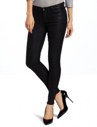 7 For All Mankind Women's 30 Inch Inseam Skinny Jean, Shiny Polished Black, 30