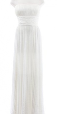 BCBG Maxazria Off-White Strapless Tie-Waist Timona Gown 12