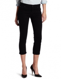 7 For All Mankind Women's The Skinny Crop and Roll Skinny Jean in Clean Black