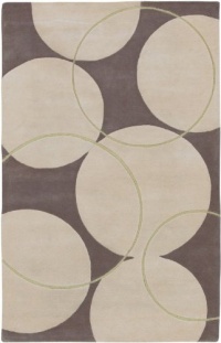 Area Rug 5x8 Rectangle Contemporary Ivory Beige Color - Surya Goa Rug from RugPal