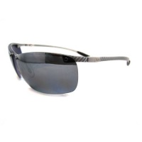 Ray-Ban 8306 083/82 Light Carbon 8306 Carbon Lite Rimless Sunglasses Polarised Lens Category 3 Lens Mirrored