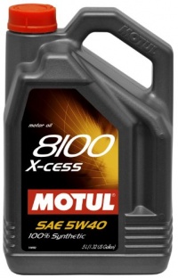 Motul 007250 8100 X-cess 5W-40 Synthetic Gasoline and Diesel Engine Oil - 5 Liter