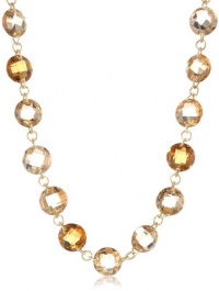 Anne Klein Loretto Gold-Tone Brown Strand Necklace, 37