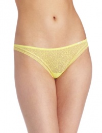 Calvin Klein Women's Brief Encounters Thong, Firefly, Large