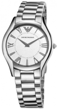 Emporio Armani Women's AR2056 Slim Silver Dial Watch