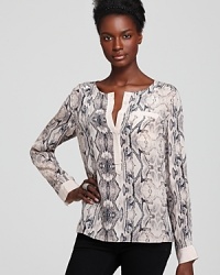 Slip into downtown cool with Rebecca Taylor's snake-print blouse, perfect for the art department or art gallery opening.