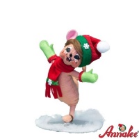 Annalee 6 Skater Mouse Figurine