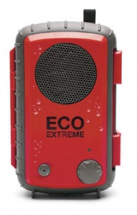 Grace Digital Eco Extreme 3.5mm Aux Waterproof Portable Speaker Case (Red)