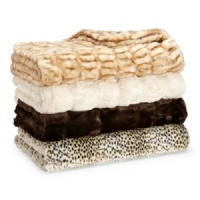 HUDSON PARK Faux Fur SABLE THROW 50x70 PLUSH