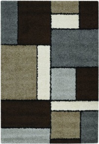 Couristan 4040/0002 MOONWALK Stonewall 84-Inch by 144-Inch Polypropylene Area Rug, Chocolate