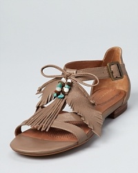 Corso Como Sandals - Nile Flat with Leather Leaves