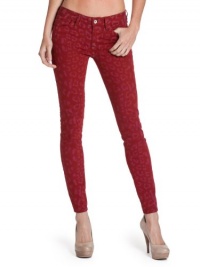 GUESS Brittney Ankle Skinny Colored Leopard Je, RED SEA (23)