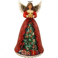 Jim Shore Heartwood Creek from Enesco Christmas Tree Angel Figurine 9.75 IN