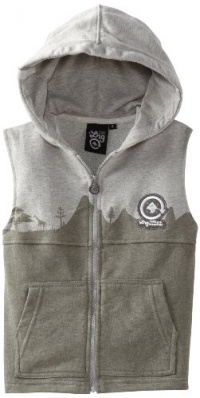 LRG - Kids Boys 2-7 Little Artist Driven Hooded Vest, Ash Heather, 5