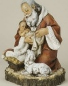 11.5 Joseph's Studio Collection Kneeling Santa with Baby Jesus Christmas Figure By Roman Holiday Home Decor