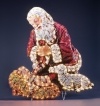 48 Kneeling Santa With Baby Jesus Lighted Holographic Christmas Yard Art