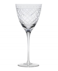 An intricate bias check pattern on crystal adds sparkling sophistication to an elegant evening. (Clearance)