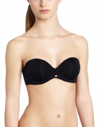 Calvin Klein Women's Naked Glamout Strapless Push Up, Black, 32A