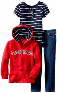 Nautica Sportswear Kids Girls 2-6X Striped 3-Piece Set