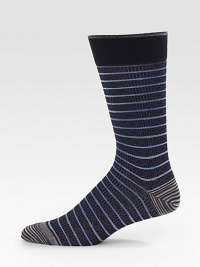 A perfect blend of classic patterns and stripes into one supremely soft, mid-calf design.Mid-calf height64% cotton/35% nylon/1% lycraMachine washImported