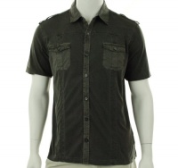 Alfani Black Basic (faded black) SS Military Shirt