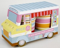 Meri Meri Ice Cream Van with Cups and Spoons, 12-Pack