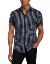 Perry Ellis Men's Short Sleeve Slim Button Down Shirt