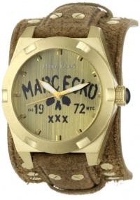 Marc Ecko Men's E13514G2 The Rock Brown Leather Cuff Watch