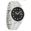 Bulova Men's 96D104 Black Dial 8 Diamonds Bracelet Watch